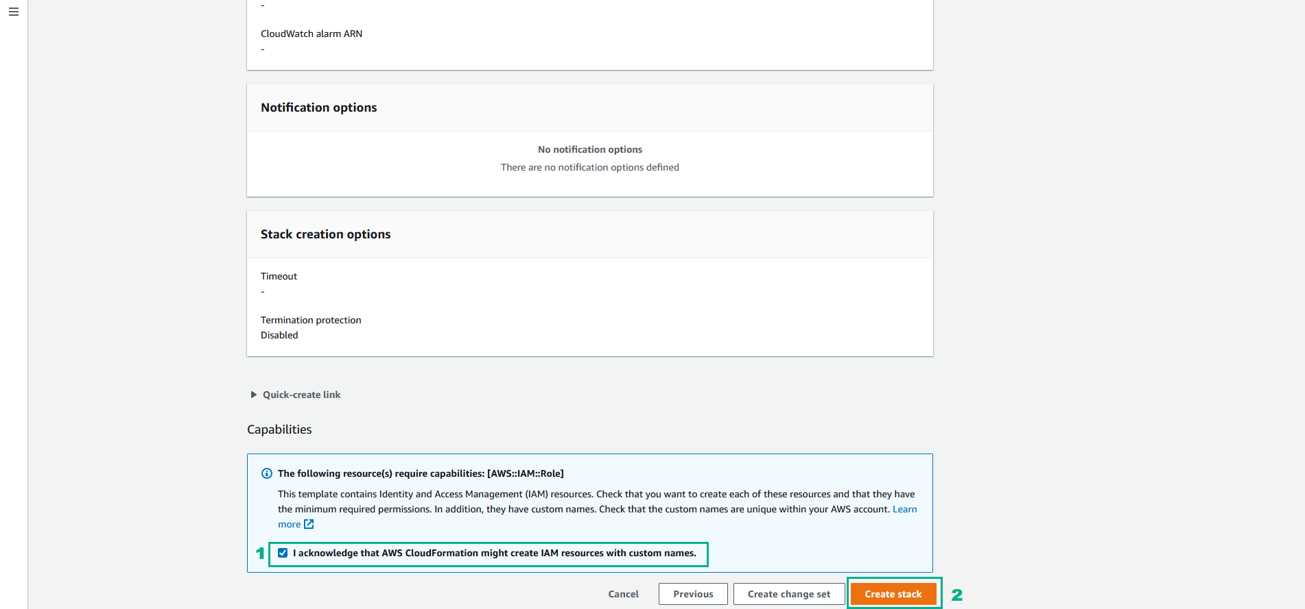 Create CloudFormation stack